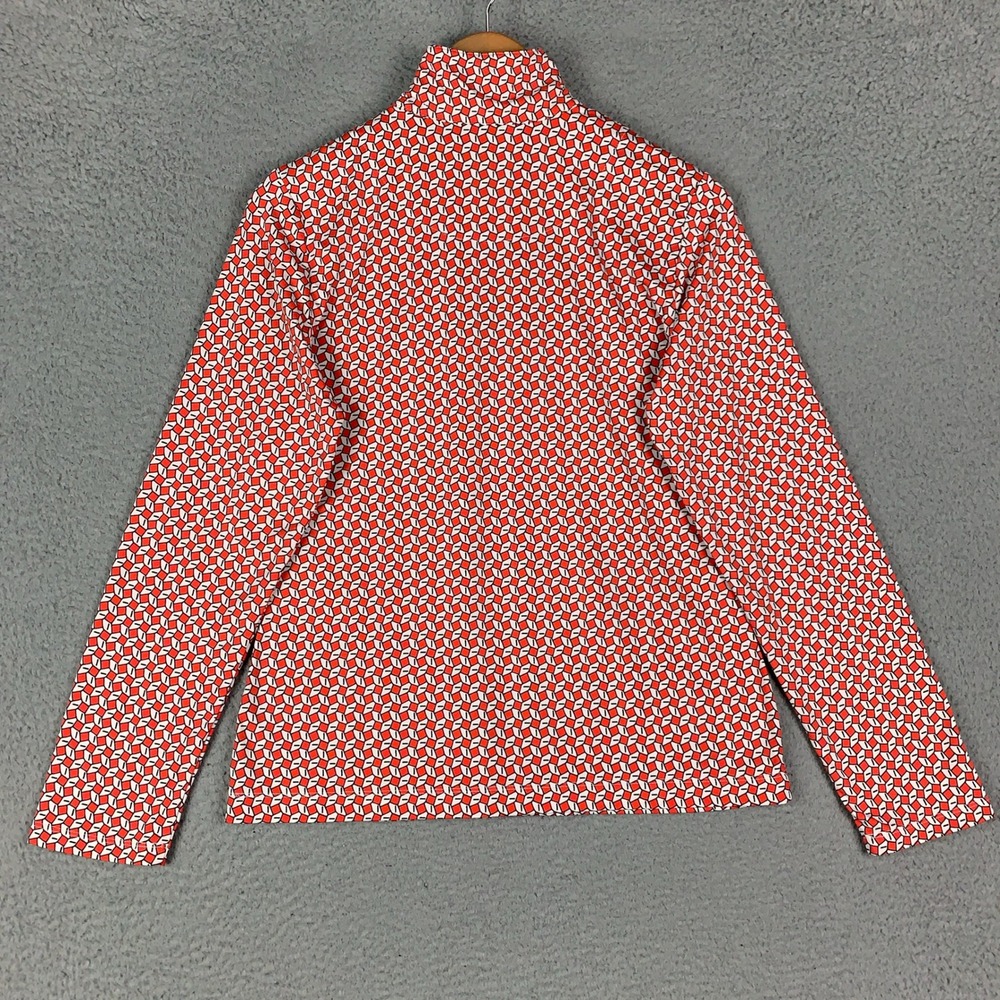 Tail White Label Nevaeh Top Women's Medium M Red Geometric 1/4 Zip Golf Athletic - Picture 4 of 9